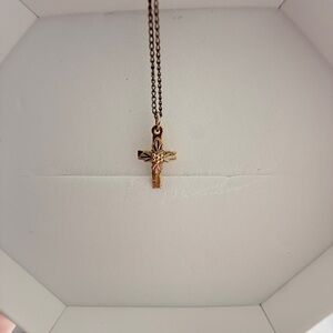 Black Hills Gold Cross Pendant Necklace